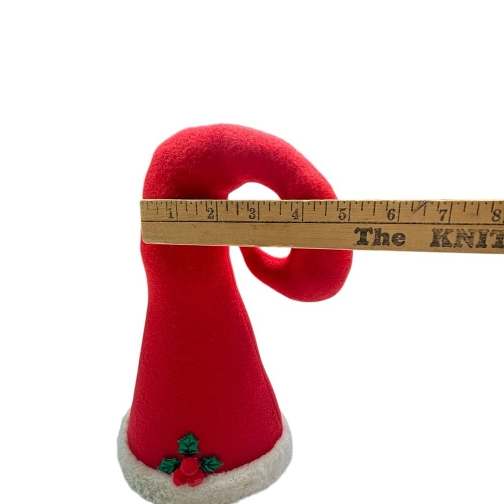 Santa Claus Hat Elf Tree Topper Christmas Vtg Bell Holiday - Picture 7 of 8